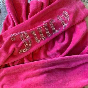 Juicy Couture velour hot pink hoodie